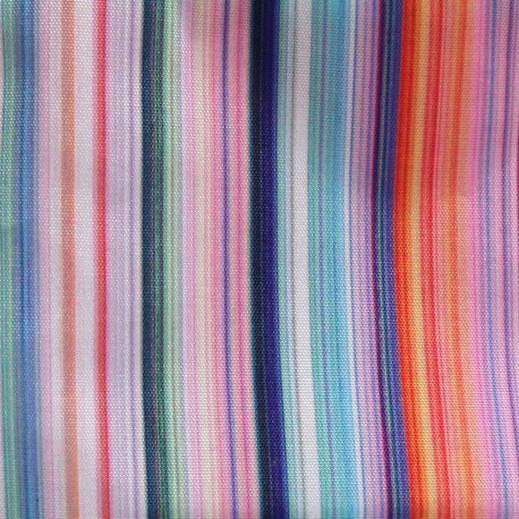 Clinique Makeup Accessory or Travel Bag - Vertical Stripes & Bright Pink Lining - Picture 10 of 13